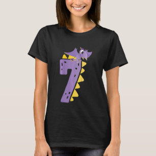 T-shirt Enfants 7e anniversaire Dinosaur Thème préhistoriq