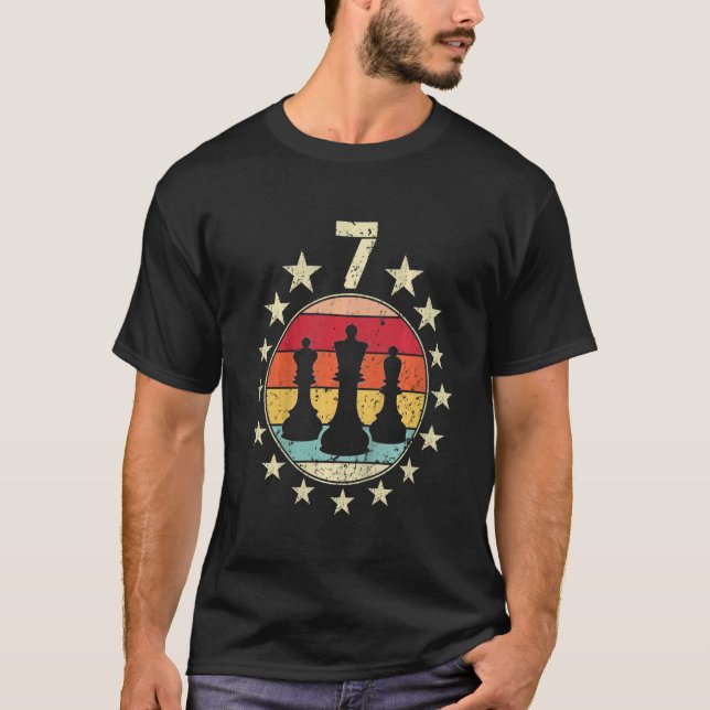 T-shirt Enfants 7e anniversaire échecs Septième 7 ans Anni (Devant)