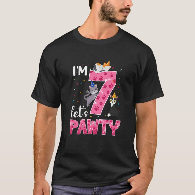 T-shirt Enfants 7e anniversaire fille mignonne tenue de ch (Devant)