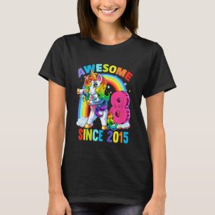 T-shirt Enfants 8 ans Filles Ados Dabbing Unicorn 8e B