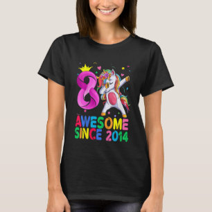 T-shirt Enfants 8 ans Filles Ados Dabbing Unicorn 8e B