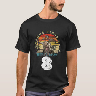 T-shirt Enfants 8e anniversaire Awesome depuis 2014 Dinosa