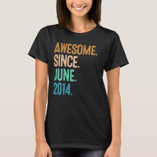 T-shirt Enfants 8e anniversaire Awesome depuis Juin 2014