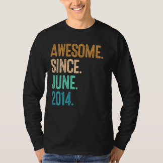 T-shirt Enfants 8e anniversaire Awesome depuis Juin 2014