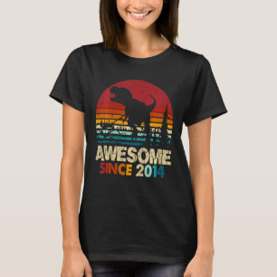 T-shirt Enfants 8e anniversaire Dinosaur 8 ans Garçon Enfa