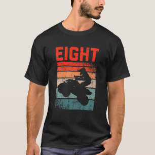 T-shirt Enfants 8e anniversaire Quad Driver Retro ATV 4x4 