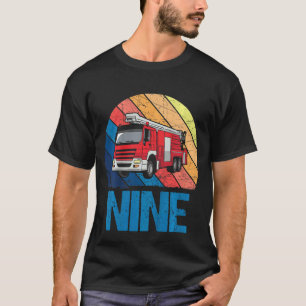 T-shirt Enfants 9 ans 9e anniversaire garçon pompier pompi