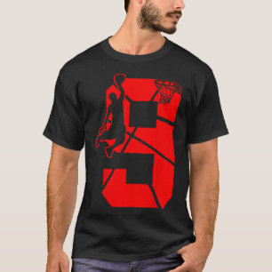 T-shirt Enfants 9 Ans 9Ème Basketball Anniversaire