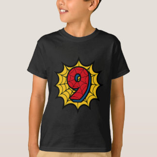 T-shirt Enfants 9e anniversaire Araignée Thème fête 9 ans