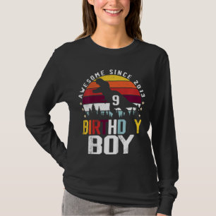 T-shirt Enfants 9e anniversaire garçon 9 ans Dinosaur Trex