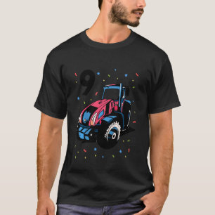 T-shirt Enfants 9e anniversaire Neuf ans Garçon Tractor Di