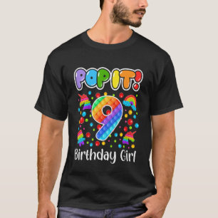 T-shirt Enfants 9e anniversaire Unicorn Fidget Pop It Anni
