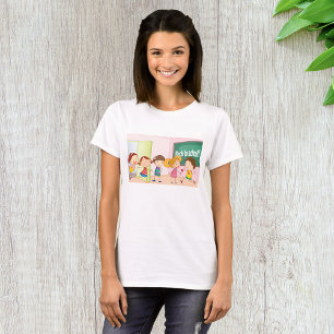 T-shirt Enfants À L'École Femme
