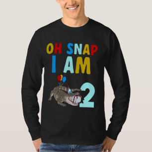T-shirt Enfants Alligator 2e anniversaire Oh Snap Je suis