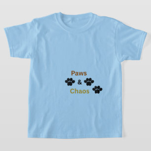 T-Shirt Enfants Amoureux Animaux Drôle Paws & Chao