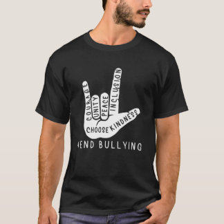 T-shirt Enfants anti-intimidation Love Signale Langue de l