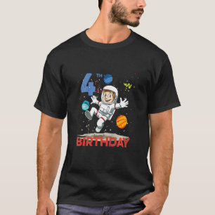 T-shirt Enfants Astronaut 4e anniversaire Space Kids Party