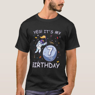 T-shirt Enfants Astronaut Rocket Space Boy Ich Bin 7 Ans B