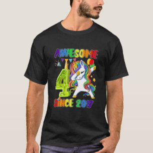 T-shirt Enfants Awesome Dabbing Unicorn Depuis 2017 4E Ann