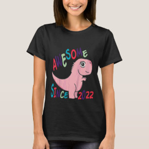 T-shirt Enfants Awesome Depuis 2022 Dinosaur Dino Pour Enf