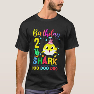 T-shirt Enfants Bébé Cute Shark 2e anniversaire garçon fil