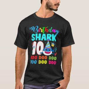T-shirt Enfants Bébé Requin 10 Ans 10E Anniversaire Doo Do