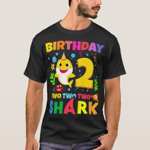 T-shirt Enfants Bébé requin 2e anniversaire garçon fille d