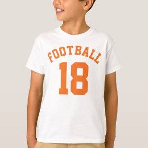 T-shirt Enfants blancs et orange Sports Jersey Design