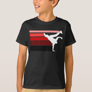 T-shirt Enfants blancs rouges de gradient de BBOY