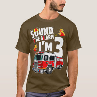 T-shirt Enfants Camion d'incendie 3e anniversaire Garçon P
