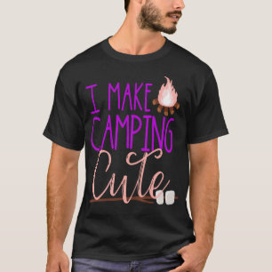 T-shirt Enfants Camp d'été Filles I Make Camping Cute Scou