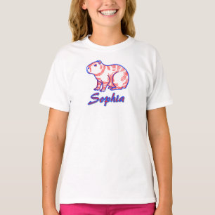 T-Shirt Enfants Capybara – Animal Coloré Mignon 