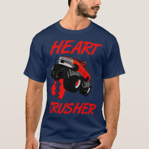 T-shirt Enfants Cardiaque Monster Camion Croiseur Valentin