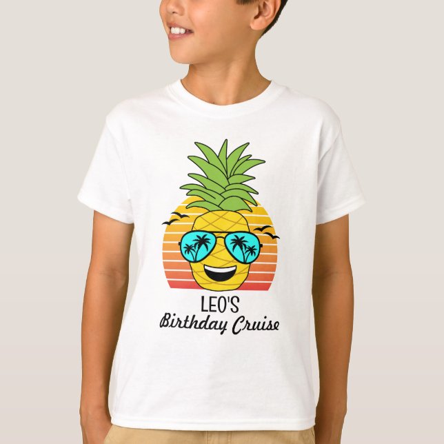 T-shirt Enfants Caribbean Cruise Famille Vacances Annivers (Devant)
