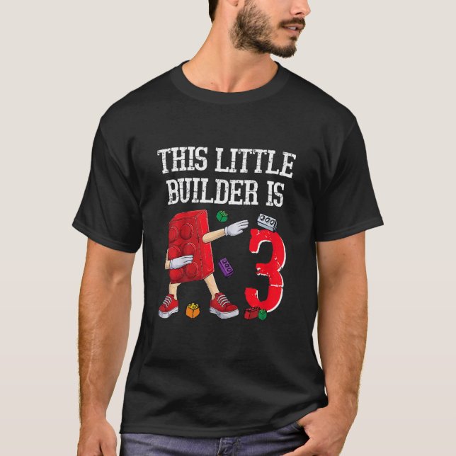 T-shirt Enfants Ce Petit Constructeur Est 3 Mignons 3E Ann (Devant)