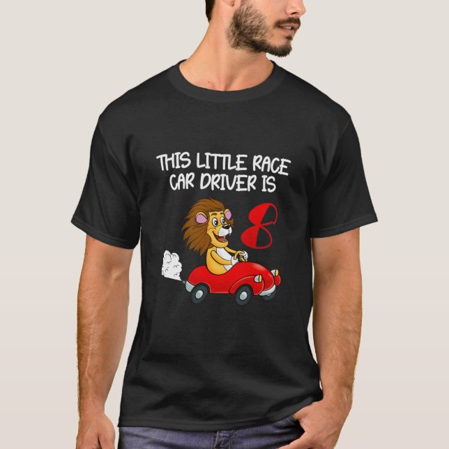 T-shirt Enfants Ce Petit Pilote De Voiture De Course Est 8 (Devant)