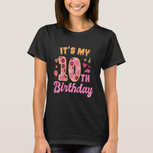 T-shirt Enfants C'est mon 10e anniversaire Sweet Donut Joy