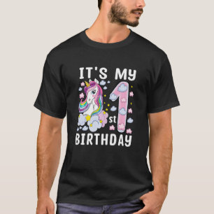 T-shirt Enfants C'est mon 1er anniversaire Unicorne Enfant