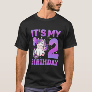 T-shirt Enfants C'est mon 2e anniversaire 2 ans Anniversai