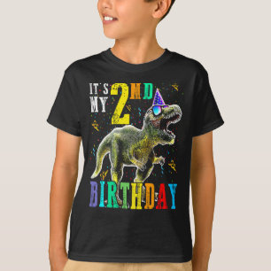 T-shirt Enfants C'est mon 2e anniversaire Joyeux 2 ans Din