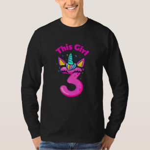 T-shirt Enfants C'est mon 3e anniversaire Joyeux 3 ans Uni