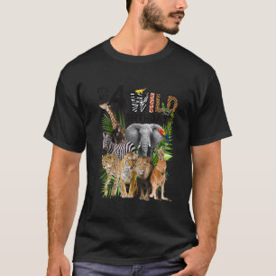 T-shirt Enfants C'est mon 4e anniversaire sauvage Safari A