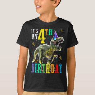 T-shirt Enfants C'est mon 4ème anniversaire Joyeux 4 ans D