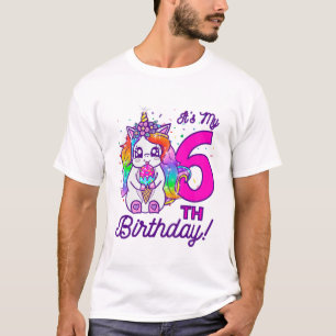 T-shirt Enfants C'est mon 6e anniversaire Crème glacée Rai