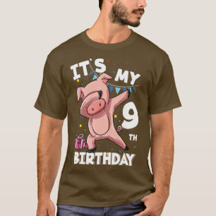 T-shirt Enfants C'Est Mon 9e Anniversaire Cochon 9 Anniver