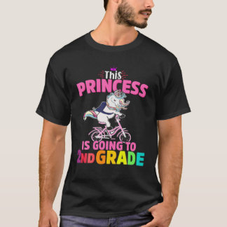 T-shirt Enfants Cette Princesse Va À La 2E Année De Retour