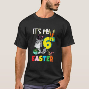 T-shirt Enfants Chasse aux oeufs de Pâques 6Anniversaire C