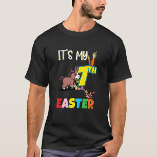 T-shirt Enfants Chasse aux oeufs de Pâques 7Anniversaire M