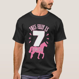 T-shirt Enfants Cheval Rider Filly Sept 7 Ans Filles 7t