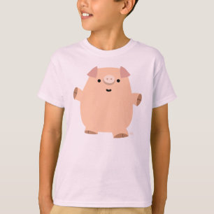 T-shirt Enfants Cochon de Cartoon Plaisant